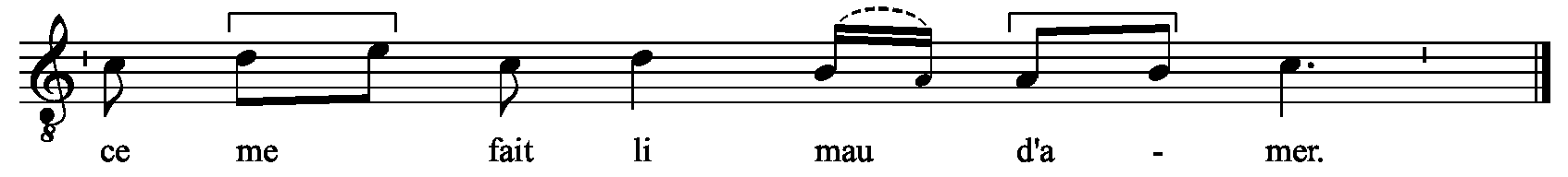 Refrain musical notation